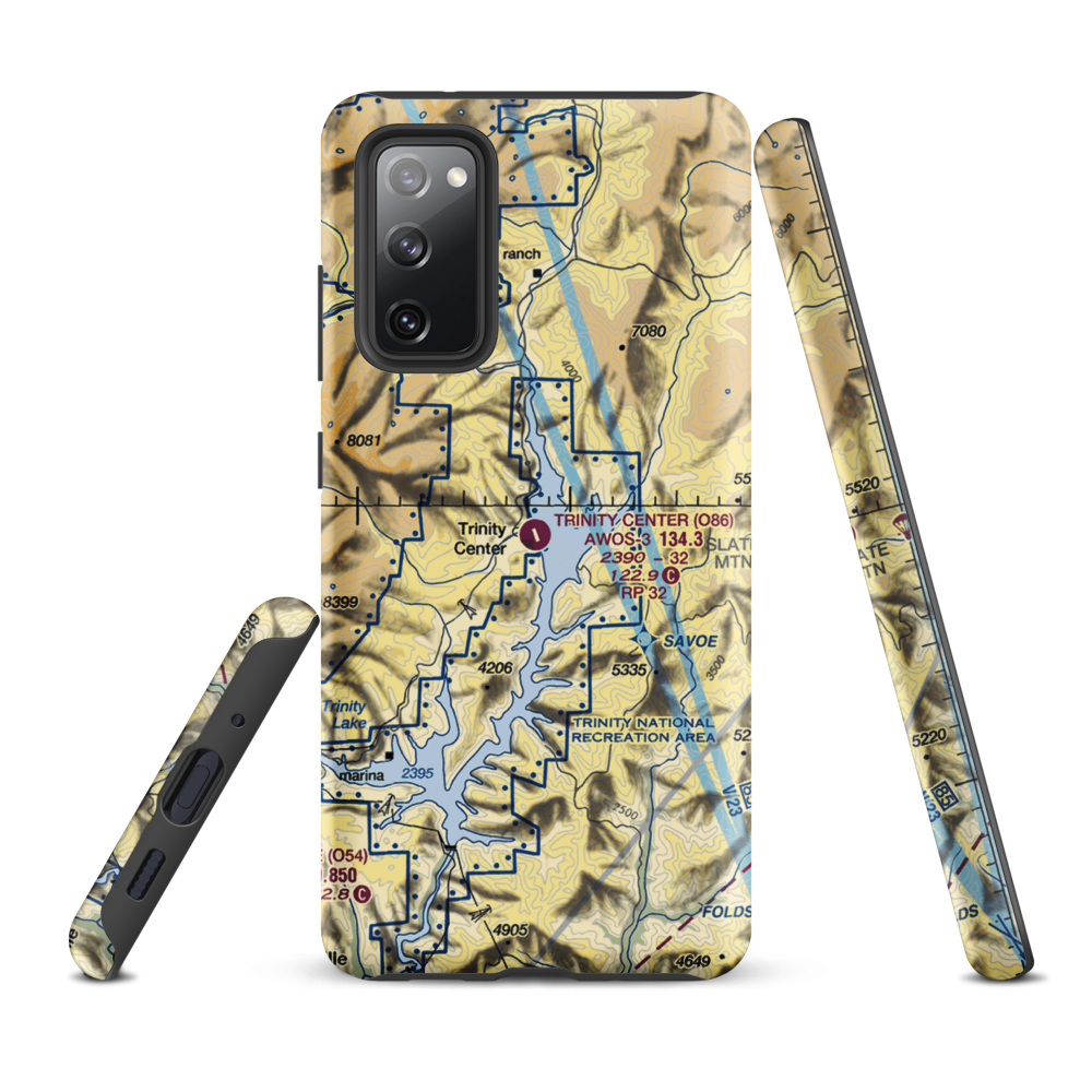 Trinity Center Airport (O86) VFR Sectional Samsung Phone Case Samsung Galaxy S20 FE model shown
