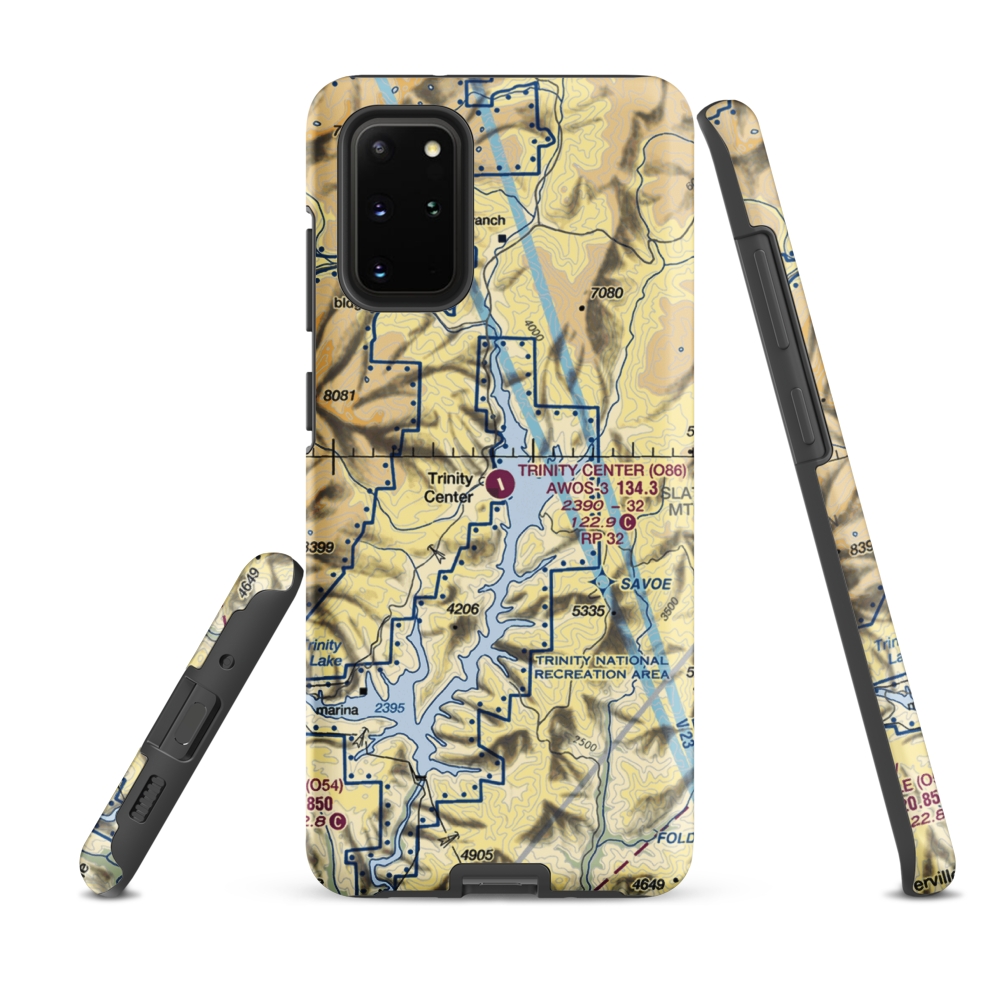 Trinity Center Airport (O86) VFR Sectional Samsung Phone Case Samsung Galaxy S20 Plus model shown