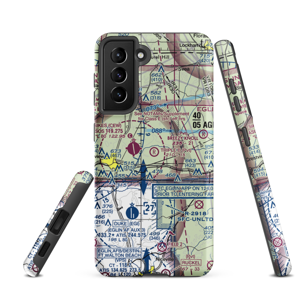 Triple B Airpark (FL81) VFR Sectional Samsung Phone Case Samsung Galaxy S21 FE model shown
