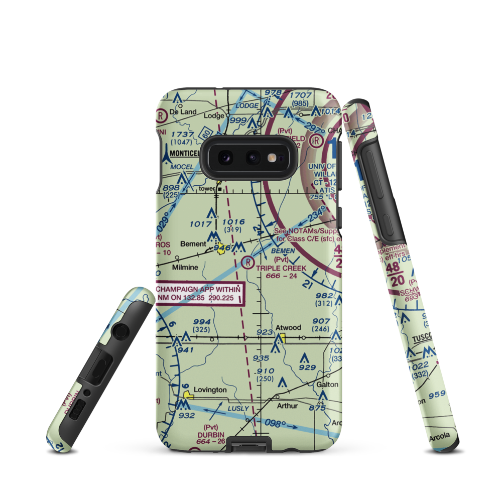 Triple Creek Airport (1IS2) VFR Sectional Samsung Phone Case Samsung Galaxy S10e model shown