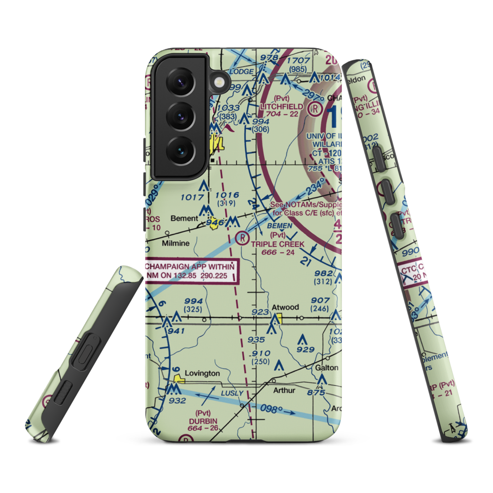 Triple Creek Airport (1IS2) VFR Sectional Samsung Phone Case Samsung Galaxy S22 Plus model shown
