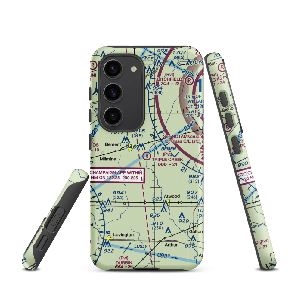 Triple Creek Airport (1IS2) VFR Sectional Samsung Phone Case Samsung Galaxy S23 model shown