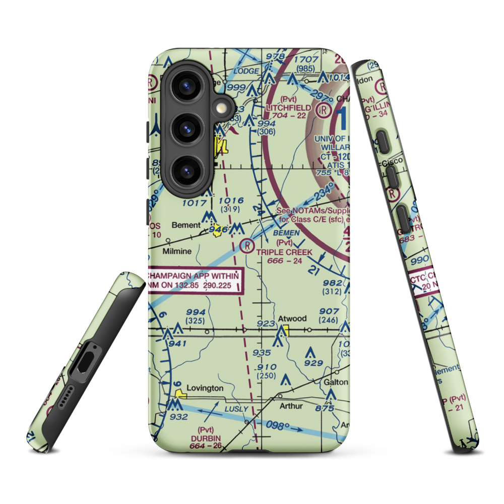 Triple Creek Airport (1IS2) VFR Sectional Samsung Phone Case Samsung Galaxy S24 Plus model shown