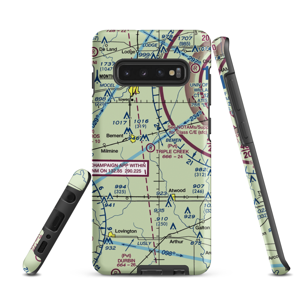 Triple Creek Airport (1IS2) VFR Sectional Samsung Phone Case Samsung Galaxy S10 Plus model shown