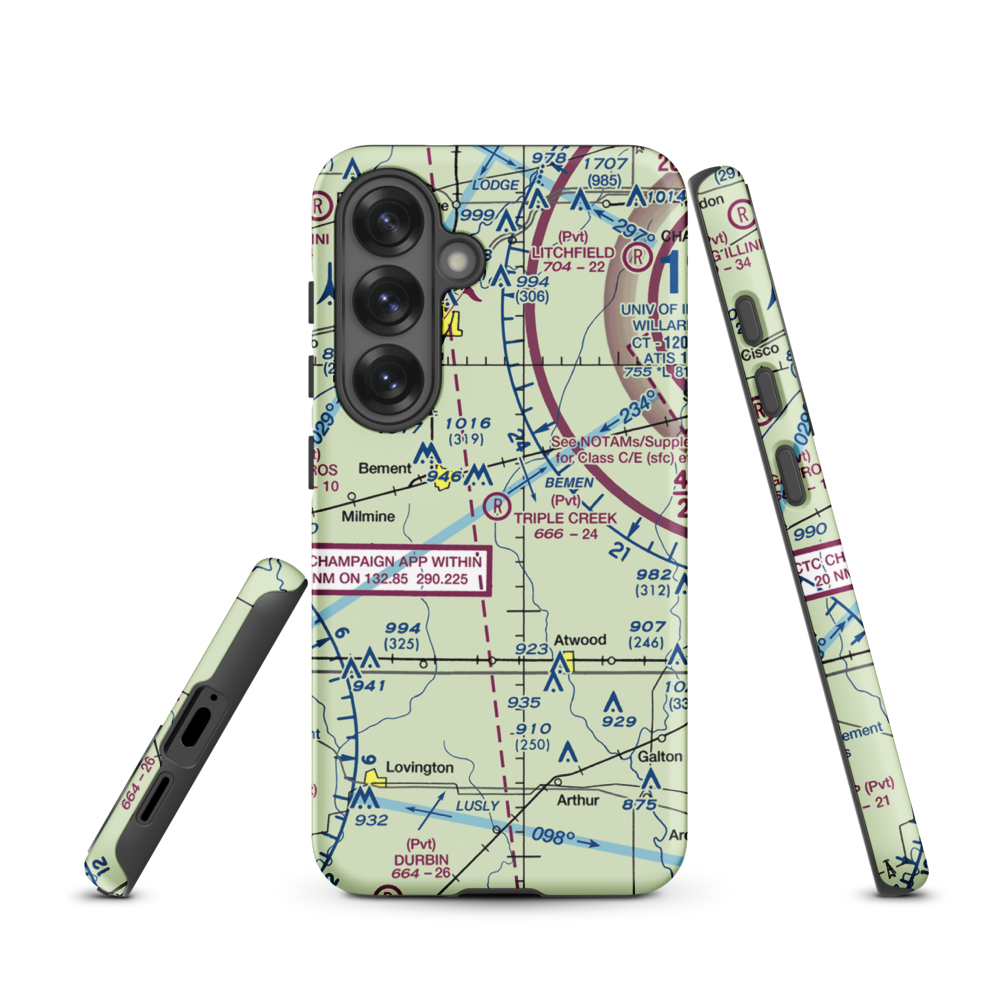 Triple Creek Airport (1IS2) VFR Sectional Samsung Phone Case Samsung Galaxy S25 model shown