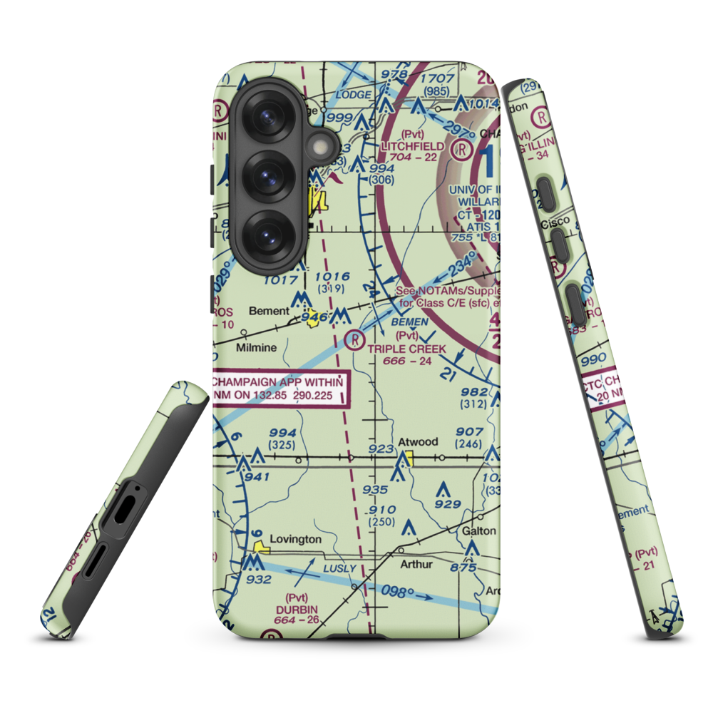 Triple Creek Airport (1IS2) VFR Sectional Samsung Phone Case Samsung Galaxy S25 Plus model shown