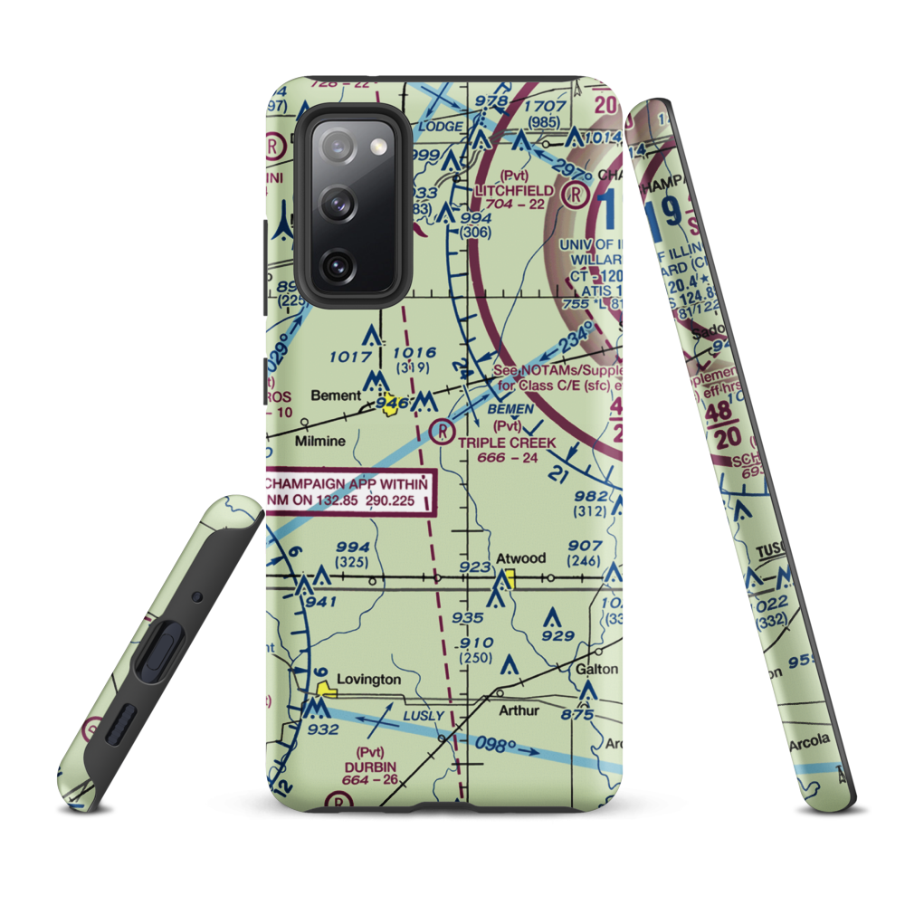 Triple Creek Airport (1IS2) VFR Sectional Samsung Phone Case Samsung Galaxy S20 FE model shown
