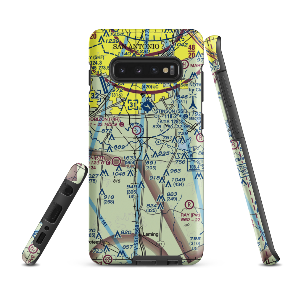 Triple R Airport (75XS) VFR Sectional Samsung Phone Case Samsung Galaxy S10 Plus model shown