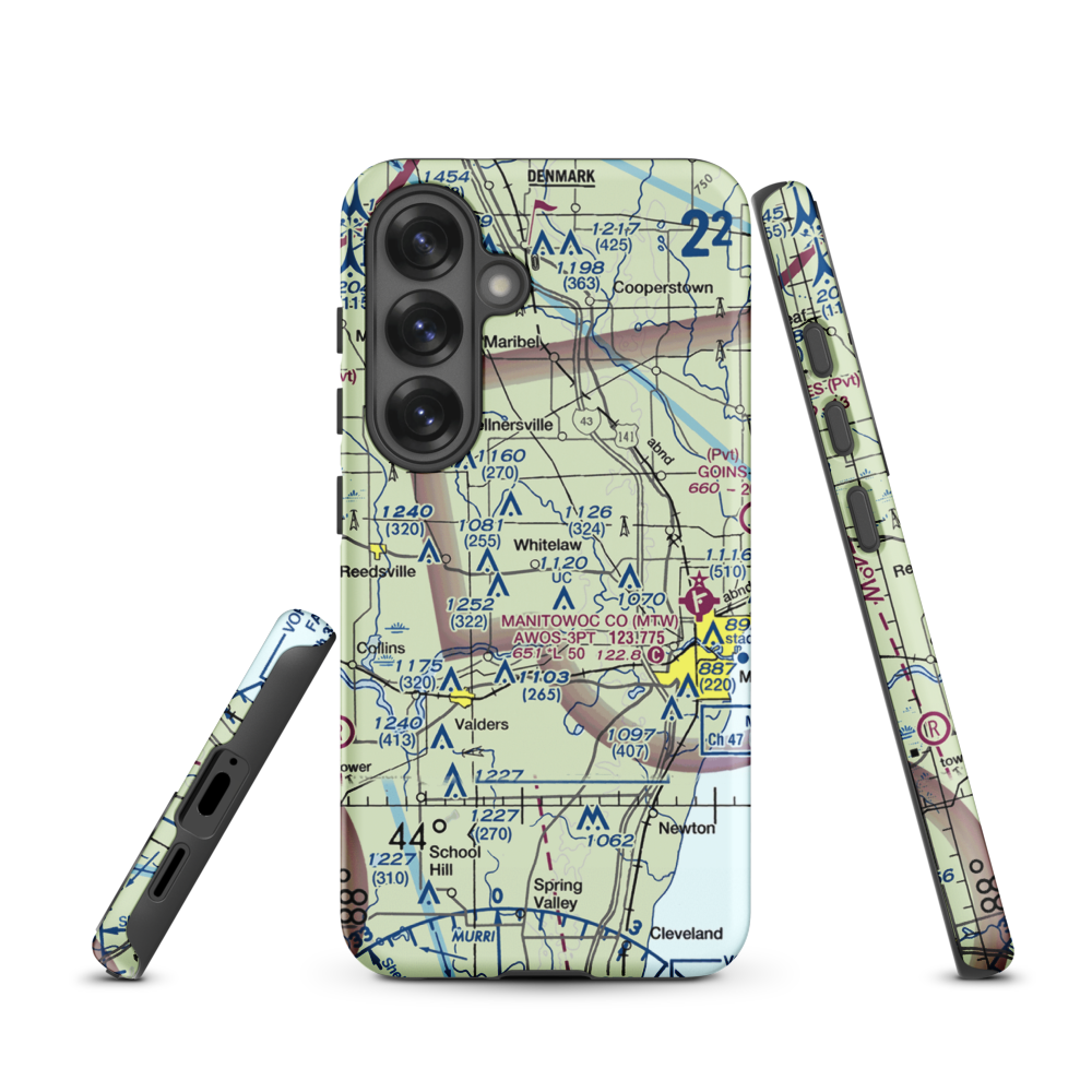 Triple S Ranch Airport (82WI) VFR Sectional Samsung Phone Case Samsung Galaxy S25 model shown