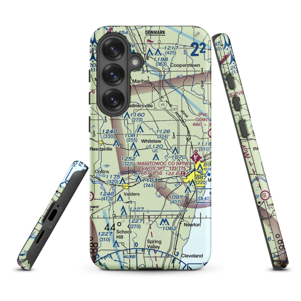 Triple S Ranch Airport (82WI) VFR Sectional Samsung Phone Case Samsung Galaxy S25 Plus model shown