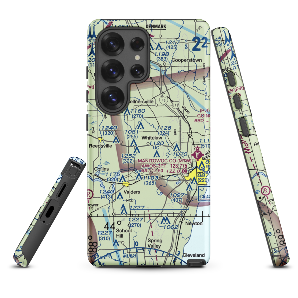 Triple S Ranch Airport (82WI) VFR Sectional Samsung Phone Case Samsung Galaxy S25 Ultra model shown