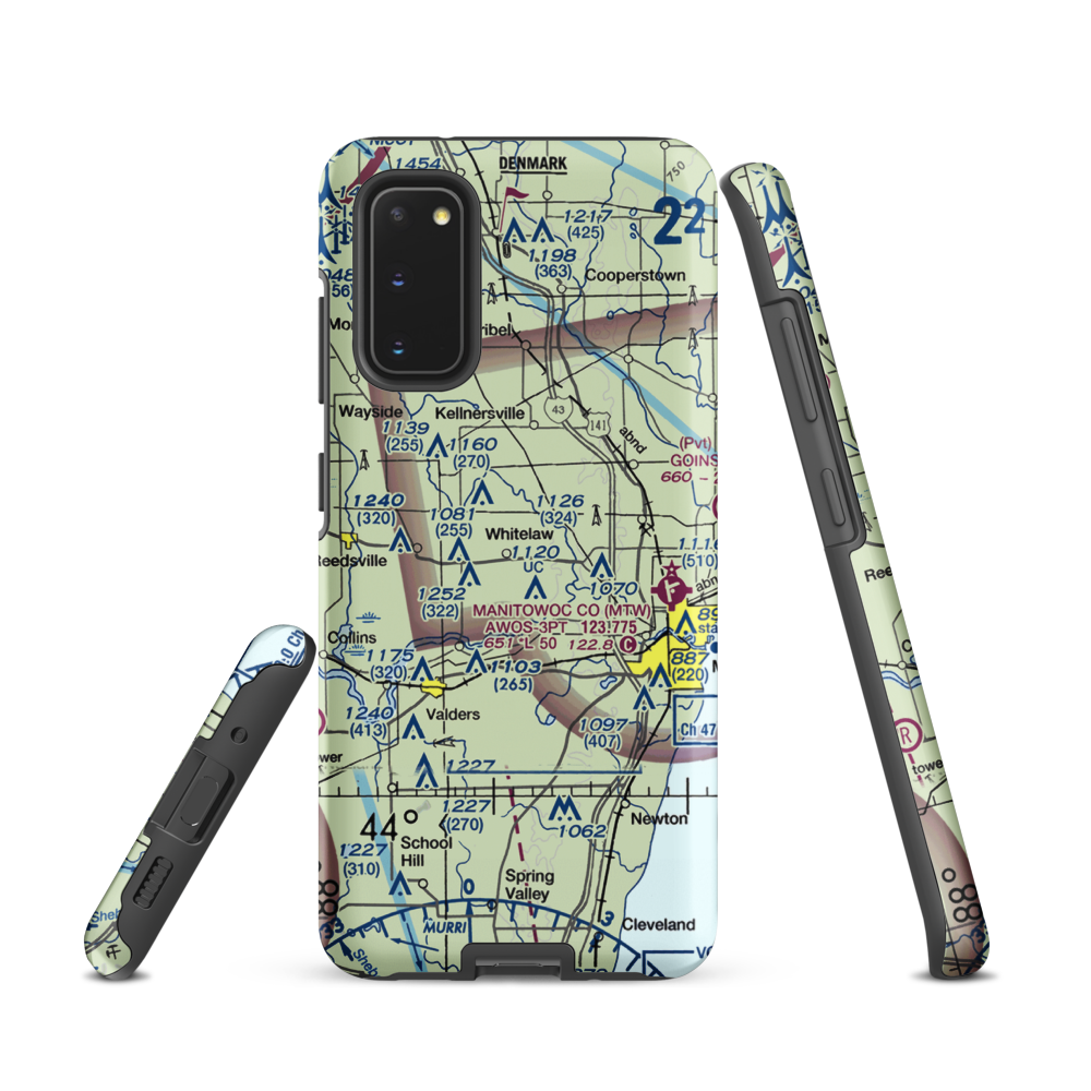 Triple S Ranch Airport (82WI) VFR Sectional Samsung Phone Case Samsung Galaxy S20 model shown