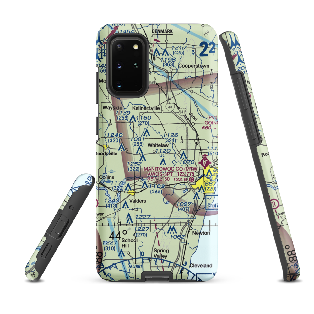 Triple S Ranch Airport (82WI) VFR Sectional Samsung Phone Case Samsung Galaxy S20 Plus model shown