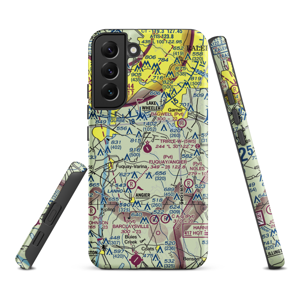 Triple W Airport (5W5) VFR Sectional Samsung Phone Case Samsung Galaxy S22 Plus model shown