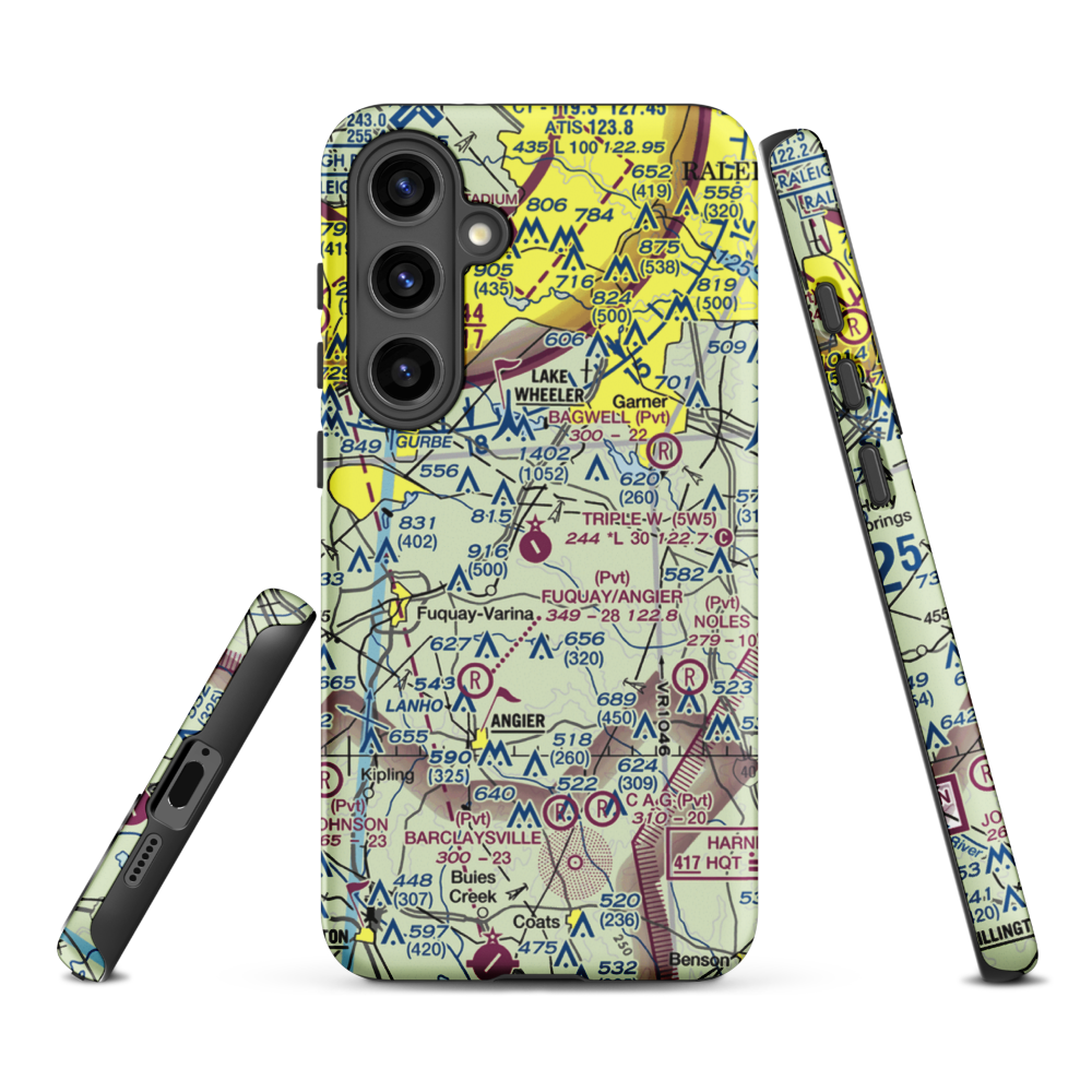 Triple W Airport (5W5) VFR Sectional Samsung Phone Case Samsung Galaxy S24 Plus model shown