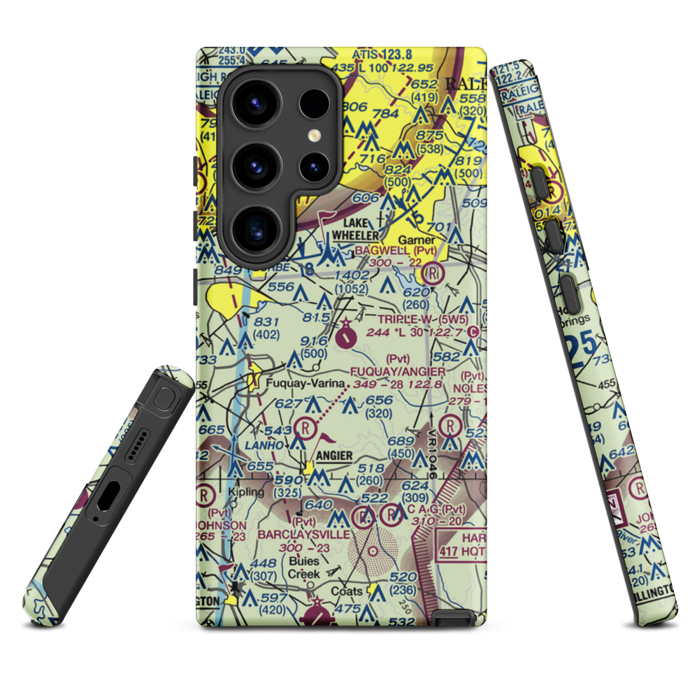 Triple W Airport (5W5) VFR Sectional Samsung Phone Case Samsung Galaxy S24 Ultra model shown
