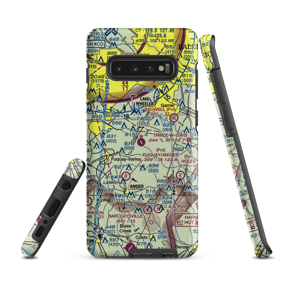 Triple W Airport (5W5) VFR Sectional Samsung Phone Case Samsung Galaxy S10 Plus model shown