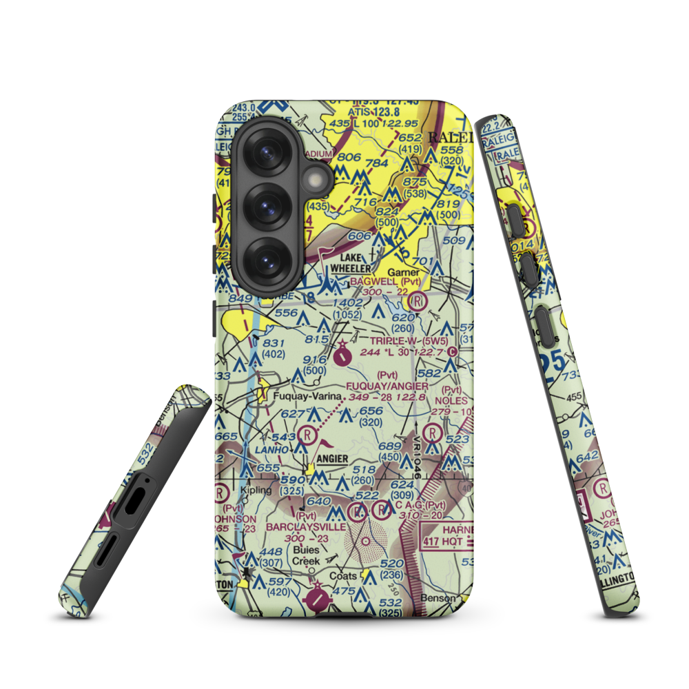 Triple W Airport (5W5) VFR Sectional Samsung Phone Case Samsung Galaxy S25 model shown