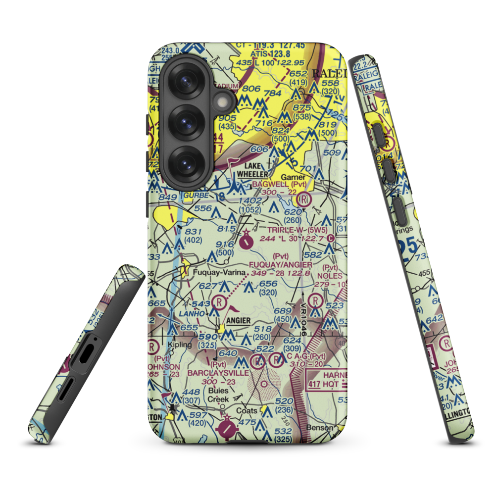 Triple W Airport (5W5) VFR Sectional Samsung Phone Case Samsung Galaxy S25 Plus model shown