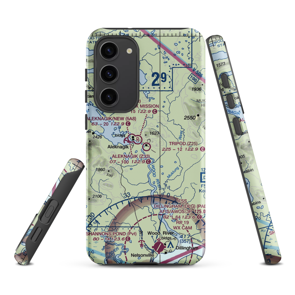 Tripod Airport (Z25) VFR Sectional Samsung Phone Case Samsung Galaxy S23 Plus model shown