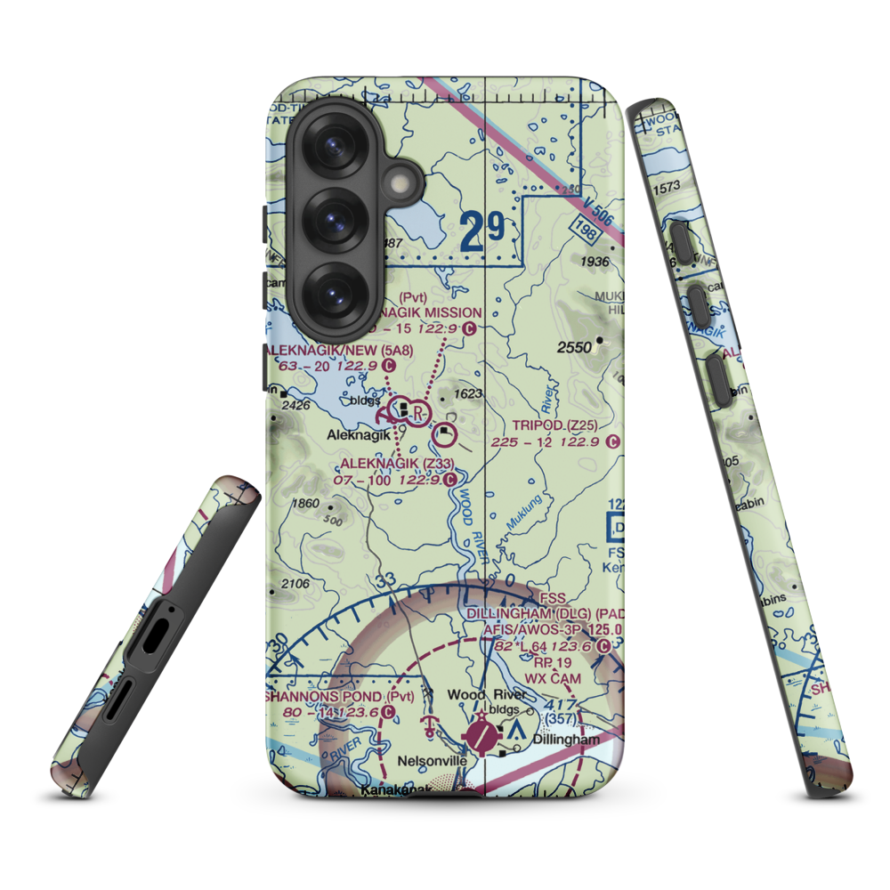 Tripod Airport (Z25) VFR Sectional Samsung Phone Case Samsung Galaxy S25 Plus model shown