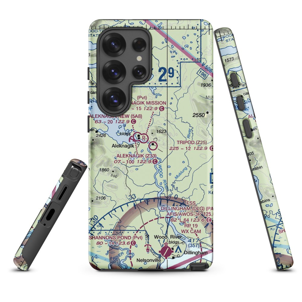 Tripod Airport (Z25) VFR Sectional Samsung Phone Case Samsung Galaxy S25 Ultra model shown