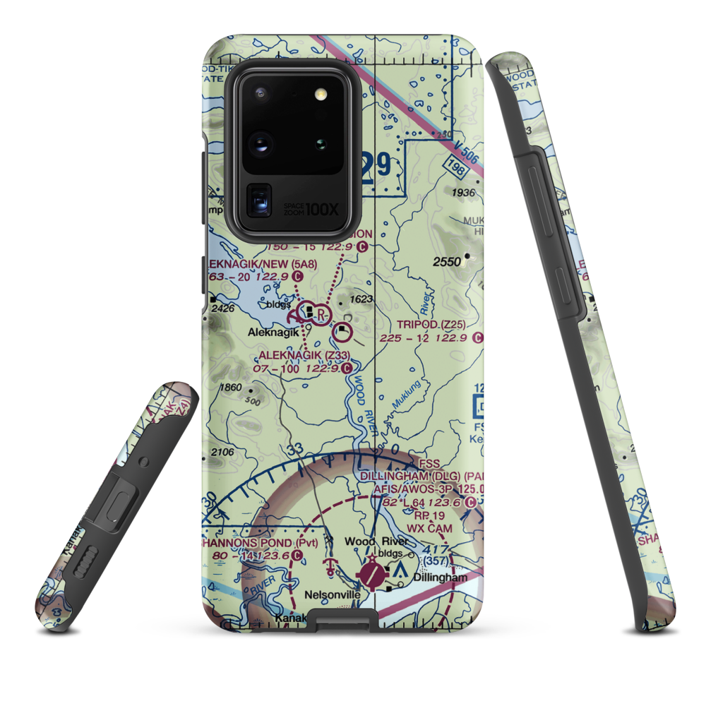 Tripod Airport (Z25) VFR Sectional Samsung Phone Case Samsung Galaxy S20 Ultra model shown
