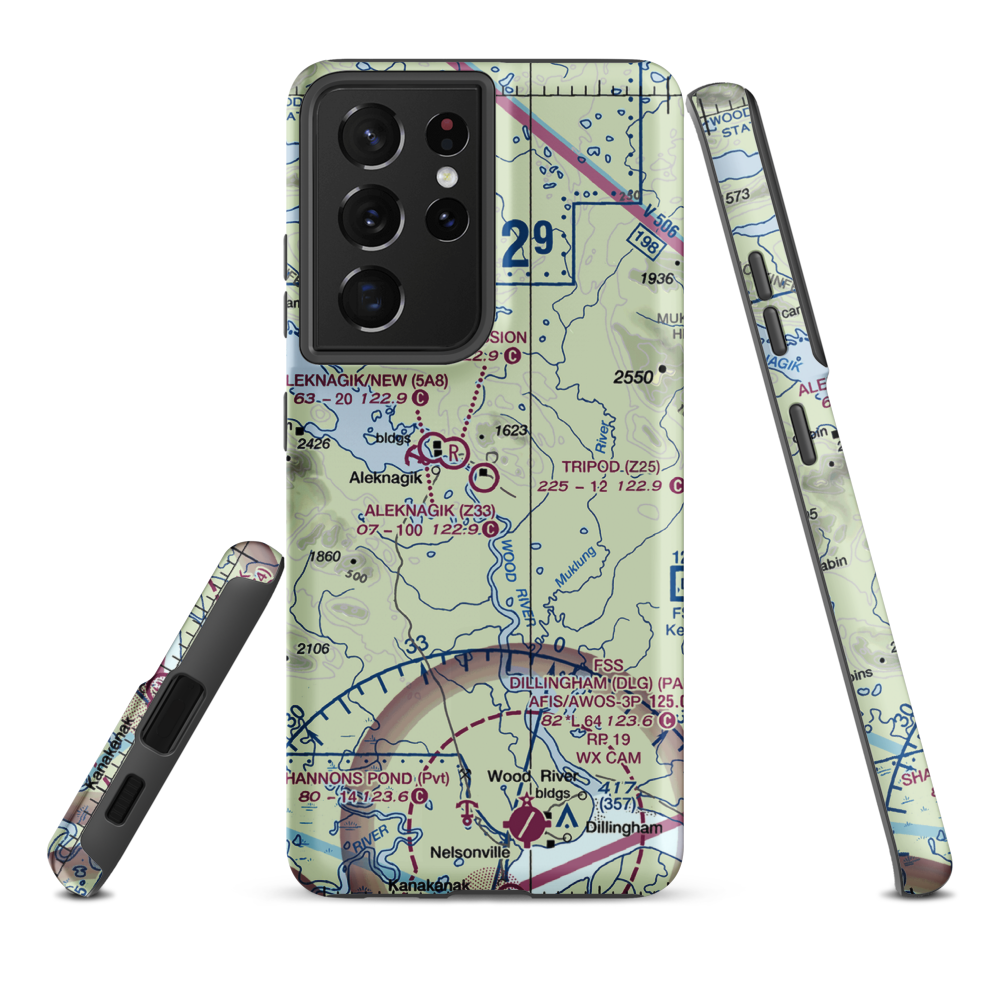 Tripod Airport (Z25) VFR Sectional Samsung Phone Case Samsung Galaxy S21 Ultra model shown