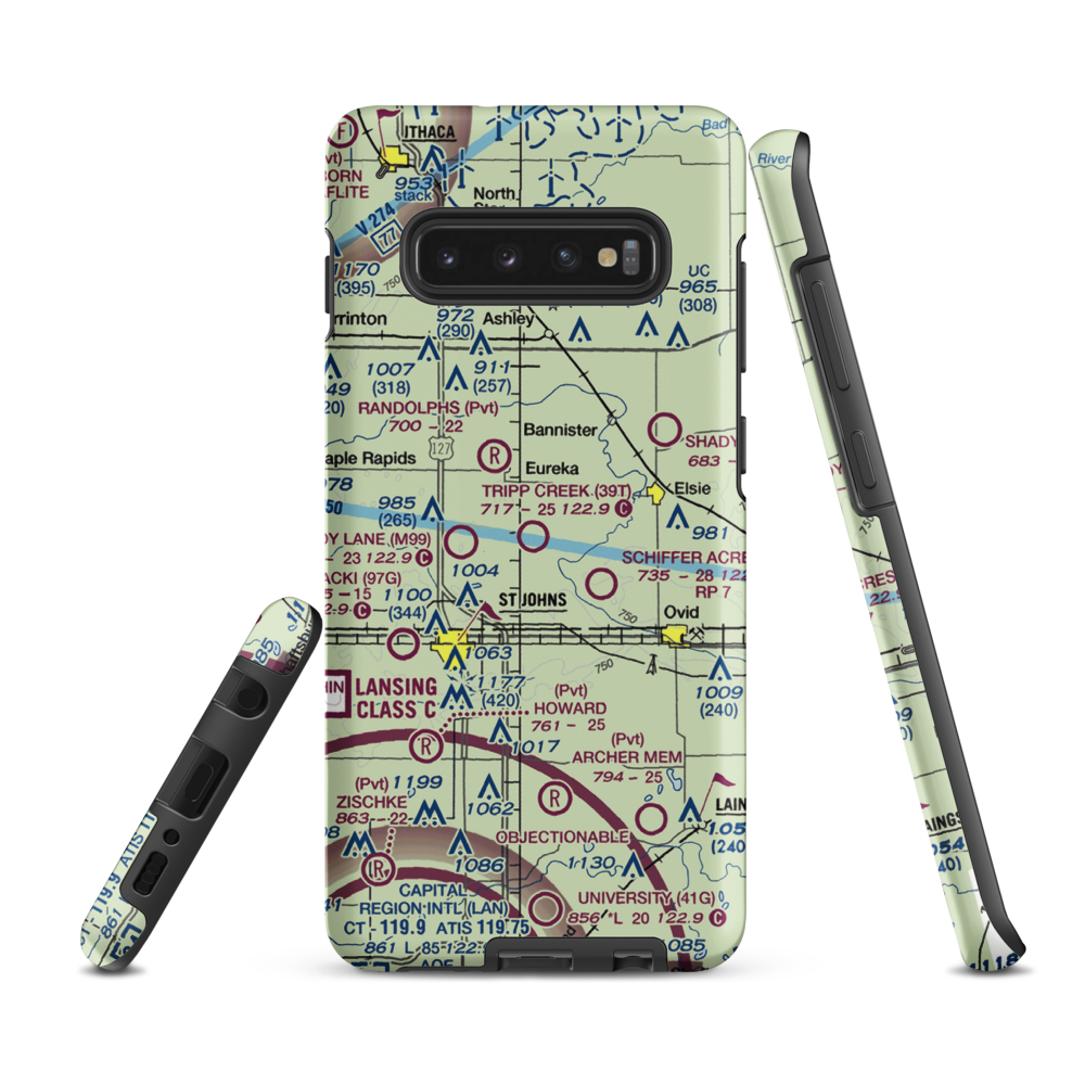 Tripp Creek Airport (39T) VFR Sectional Samsung Phone Case Samsung Galaxy S10 Plus model shown