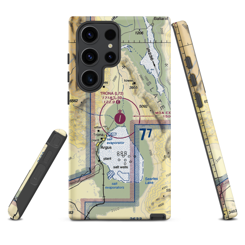 Trona Airport (L72) VFR Sectional Samsung Phone Case Samsung Galaxy S23 Ultra model shown