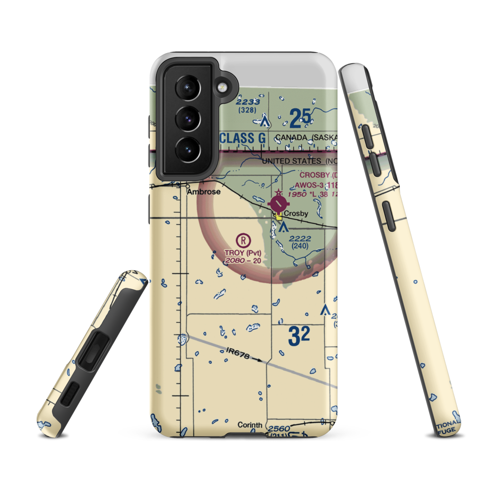 Troy Field (80ND) VFR Sectional Samsung Phone Case Samsung Galaxy S21 FE model shown