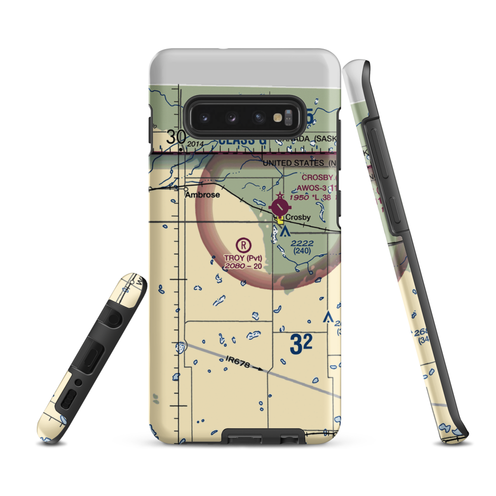Troy Field (80ND) VFR Sectional Samsung Phone Case Samsung Galaxy S10 Plus model shown