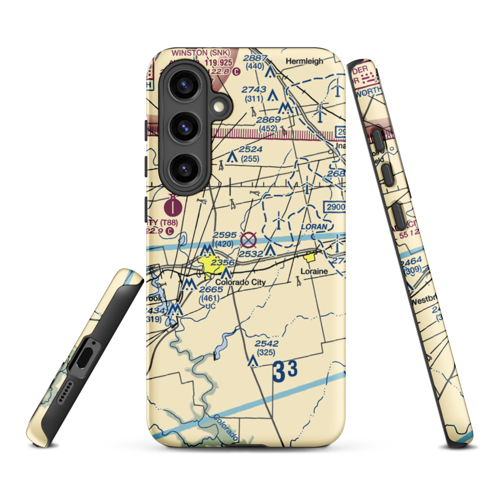 Trulock Ranch Field (7TE8) VFR Sectional Samsung Phone Case Samsung Galaxy S24 Plus model shown