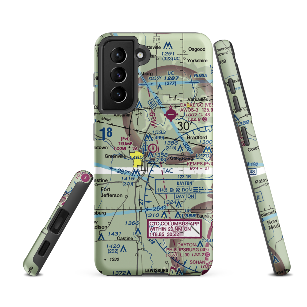 Trump Airport (16OI) VFR Sectional Samsung Phone Case Samsung Galaxy S21 FE model shown