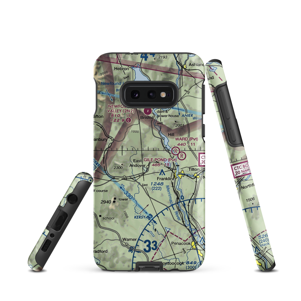 Tucker Farm Airport (94NH) VFR Sectional Samsung Phone Case Samsung Galaxy S10 Plus model shown