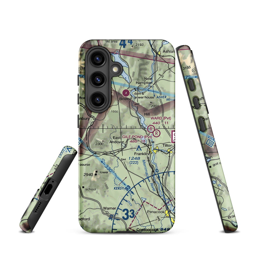 Tucker Farm Airport (94NH) VFR Sectional Samsung Phone Case Samsung Galaxy S24 model shown
