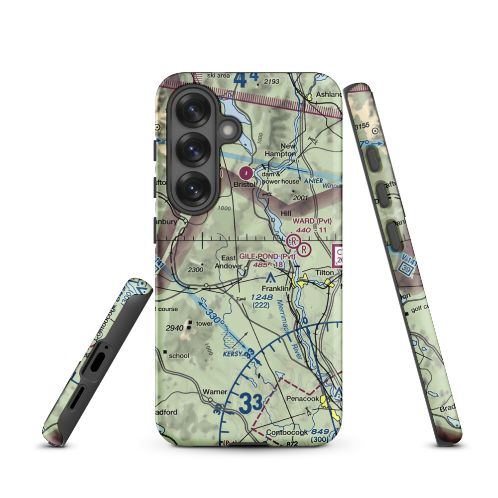 Tucker Farm Airport (94NH) VFR Sectional Samsung Phone Case Samsung Galaxy S25 model shown