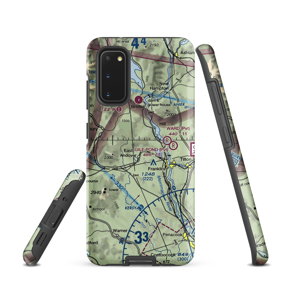 Tucker Farm Airport (94NH) VFR Sectional Samsung Phone Case Samsung Galaxy S20 model shown