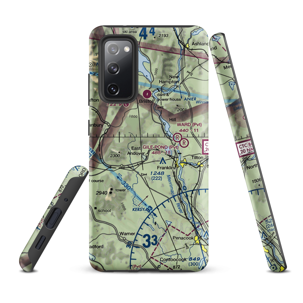 Tucker Farm Airport (94NH) VFR Sectional Samsung Phone Case Samsung Galaxy S20 FE model shown