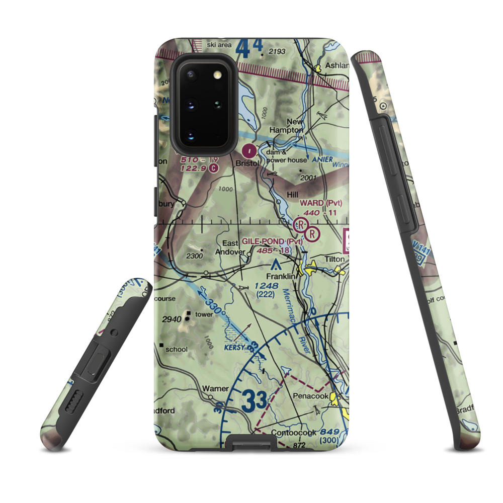 Tucker Farm Airport (94NH) VFR Sectional Samsung Phone Case Samsung Galaxy S20 Plus model shown