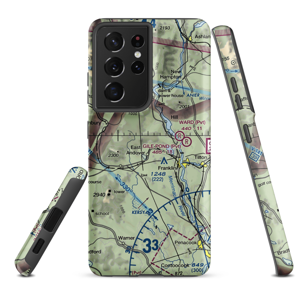 Tucker Farm Airport (94NH) VFR Sectional Samsung Phone Case Samsung Galaxy S21 Ultra model shown