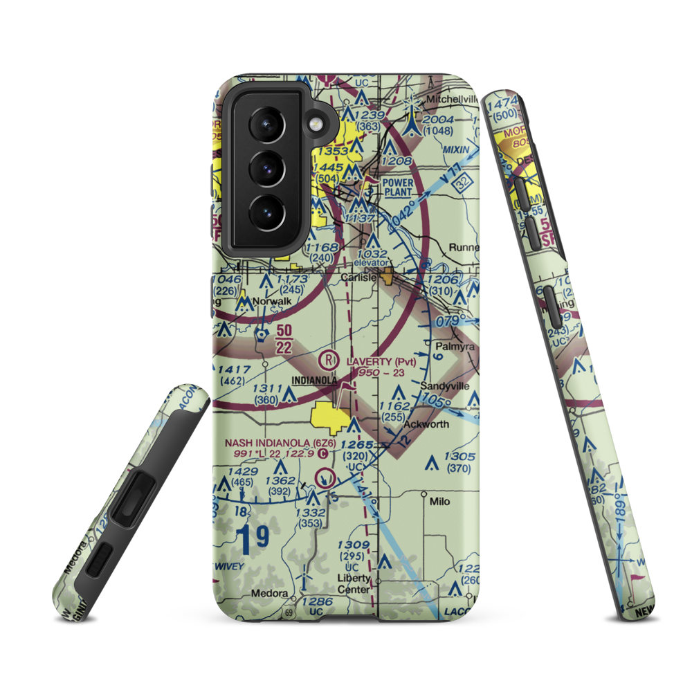 Tuinstra Airfield (IA85) VFR Sectional Samsung Phone Case Samsung Galaxy S21 FE model shown