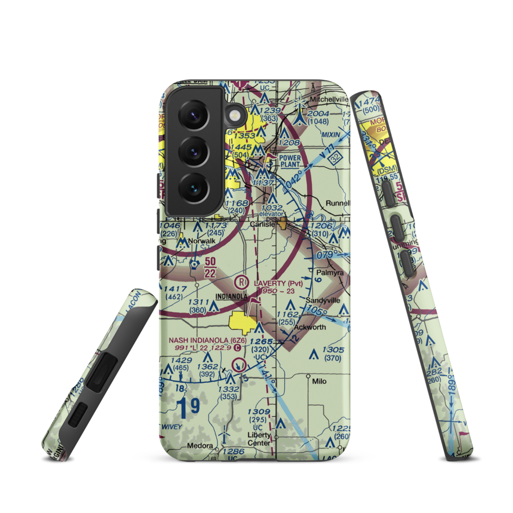Tuinstra Airfield (IA85) VFR Sectional Samsung Phone Case Samsung Galaxy S22 model shown