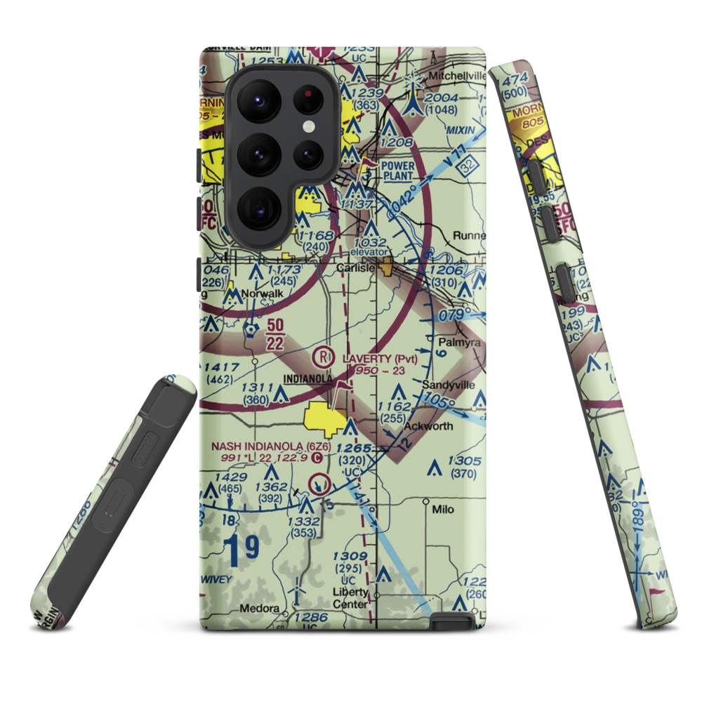 Tuinstra Airfield (IA85) VFR Sectional Samsung Phone Case Samsung Galaxy S22 Ultra model shown
