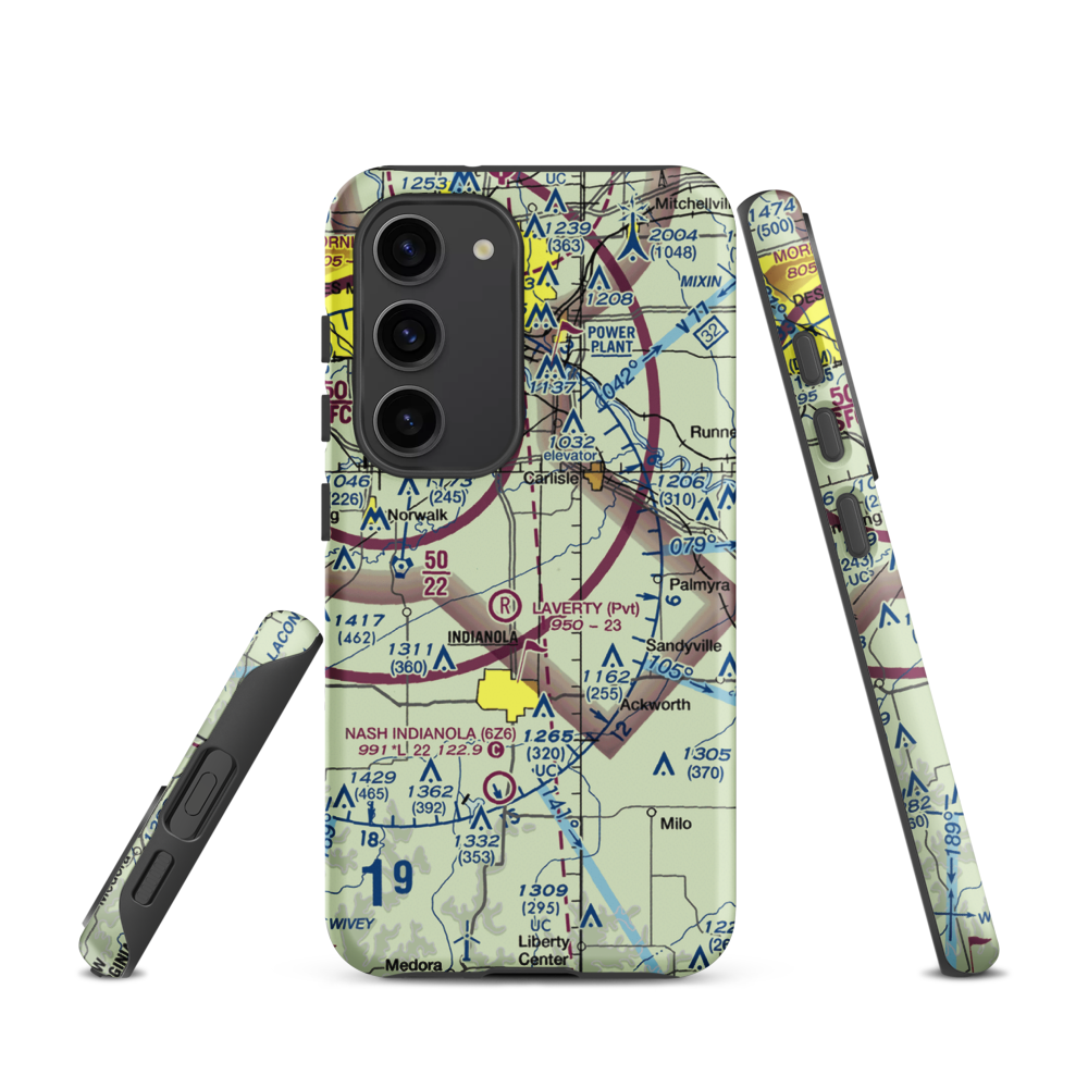 Tuinstra Airfield (IA85) VFR Sectional Samsung Phone Case Samsung Galaxy S23 model shown