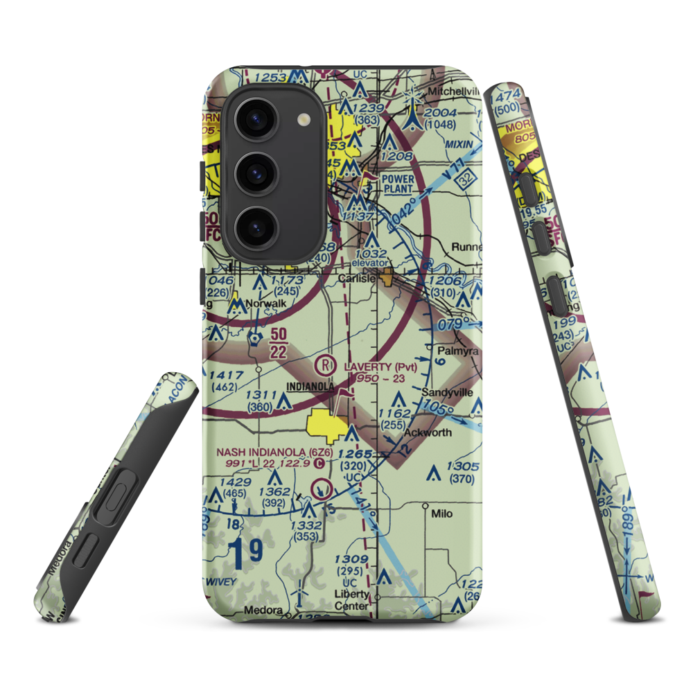 Tuinstra Airfield (IA85) VFR Sectional Samsung Phone Case Samsung Galaxy S23 Plus model shown