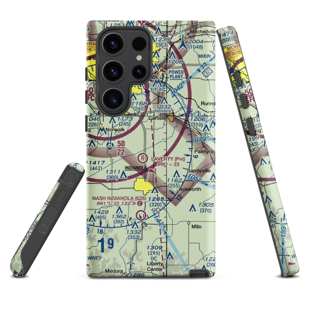 Tuinstra Airfield (IA85) VFR Sectional Samsung Phone Case Samsung Galaxy S23 Ultra model shown