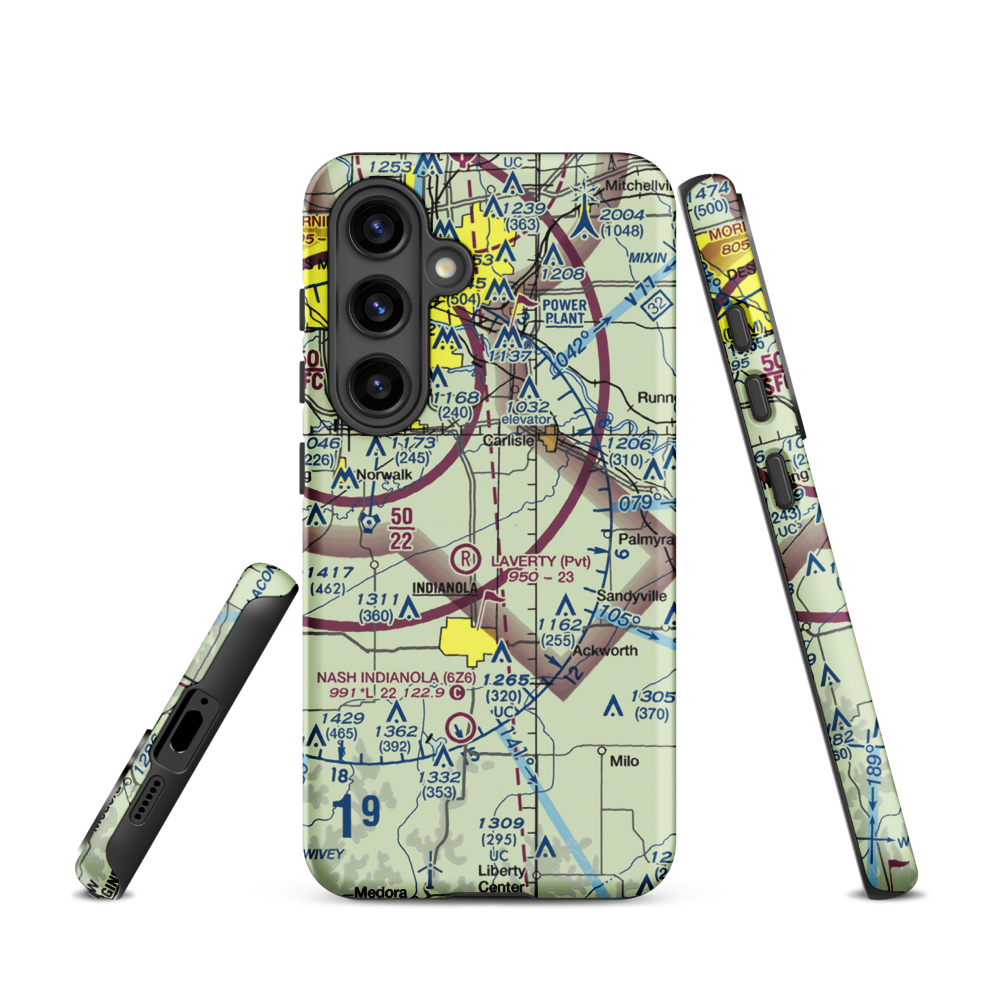 Tuinstra Airfield (IA85) VFR Sectional Samsung Phone Case Samsung Galaxy S24 model shown