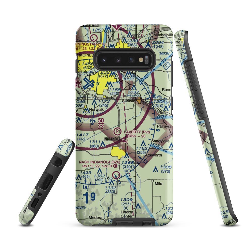 Tuinstra Airfield (IA85) VFR Sectional Samsung Phone Case Samsung Galaxy S10 Plus model shown