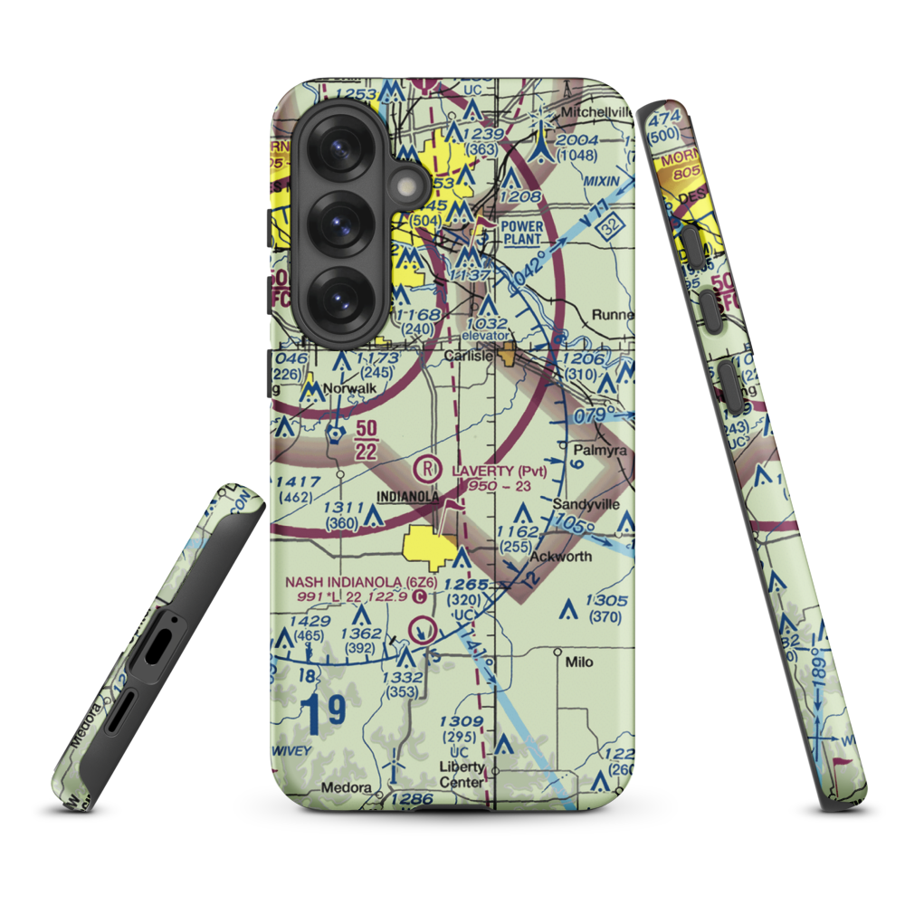 Tuinstra Airfield (IA85) VFR Sectional Samsung Phone Case Samsung Galaxy S25 Plus model shown